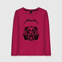 Лонгслив хлопковый женский Metallica - rock panda, цвет: маджента
