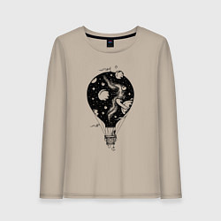Женский лонгслив Космический воздушный шар