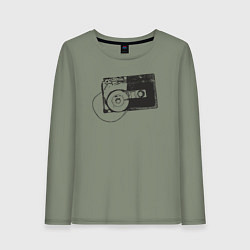 Женский лонгслив Аудио кассета