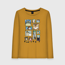 Женский лонгслив Герои студии Ghibli