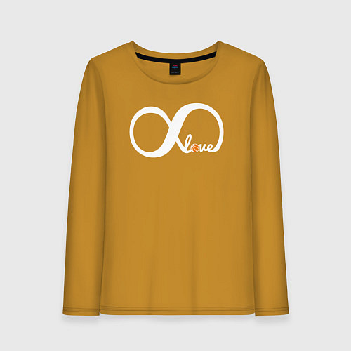 Женский лонгслив Бесконечная баскетбольная любовь / Горчичный – фото 1