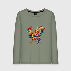 Женский лонгслив Грозный петух готов к бою