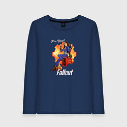 Лонгслив хлопковый женский Nuka Cola and Lucy MacLean Fallout, цвет: тёмно-синий