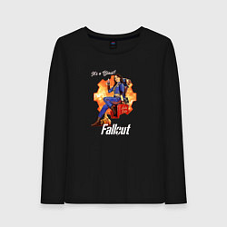 Лонгслив хлопковый женский Nuka Cola and Lucy MacLean Fallout, цвет: черный