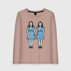 Женский лонгслив Близняшки сияние