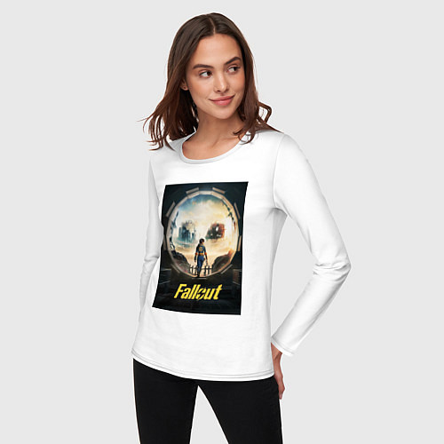 Женский лонгслив Fallout - Lucy MacLean / Белый – фото 3
