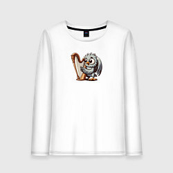 Женский лонгслив Гарпия играет на арфе и поет