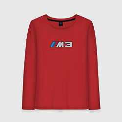 Лонгслив хлопковый женский Amg logo, цвет: красный