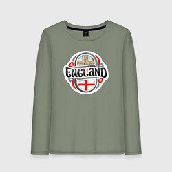 Лонгслив хлопковый женский England counry, цвет: авокадо