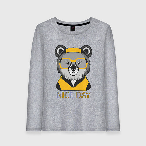 Женский лонгслив Nice day / Меланж – фото 1