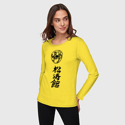 Лонгслив хлопковый женский Шотокан карате, цвет: желтый — фото 2