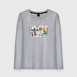Лонгслив хлопковый женский White Lies - Flowers, цвет: меланж