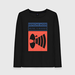 Лонгслив хлопковый женский Depeche Mode - Music for the masses merch, цвет: черный