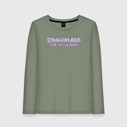 Лонгслив хлопковый женский Dragon age the veilguard logo, цвет: авокадо