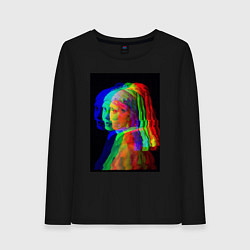 Женский лонгслив Девушка с жемчужной серёжкой с глюками