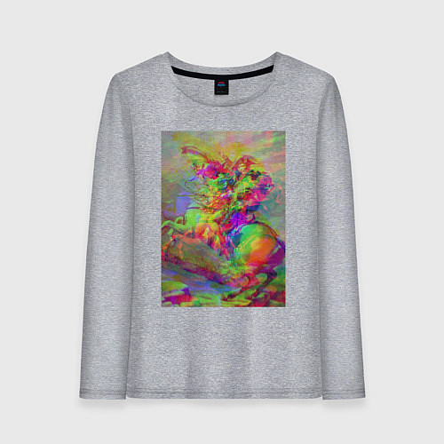 Женский лонгслив Бонапарт на перевале Сен-Бернар с глюками / Меланж – фото 1