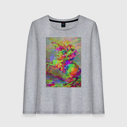 Лонгслив хлопковый женский Бонапарт на перевале Сен-Бернар с глюками, цвет: меланж