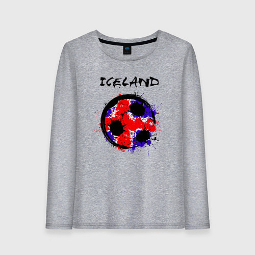 Женский лонгслив Сборная Исландии / Меланж – фото 1