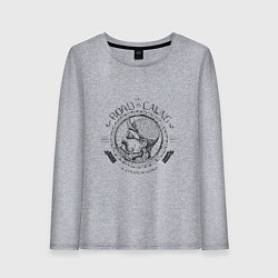 Лонгслив хлопковый женский Road is calling, цвет: меланж