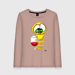 Лонгслив хлопковый женский Ричард в отпуске, цвет: пыльно-розовый