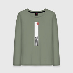 Женский лонгслив Хитрая лиса в рамке