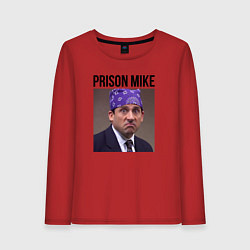 Лонгслив хлопковый женский Prison mike Michael Scott - офис, цвет: красный