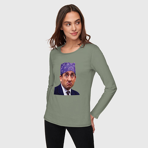 Женский лонгслив Prison mike Michael Scott офис / Авокадо – фото 3