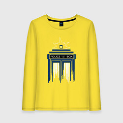 Лонгслив хлопковый женский Light tardis, цвет: желтый