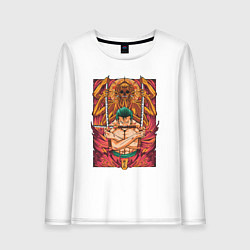 Женский лонгслив One piece Зоро бог