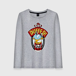 Лонгслив хлопковый женский Duff beer with Homer, цвет: меланж