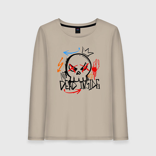 Женский лонгслив Мёртвый внутри / Миндальный – фото 1
