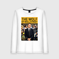 Лонгслив хлопковый женский The wolf of wall street - Leo, цвет: белый