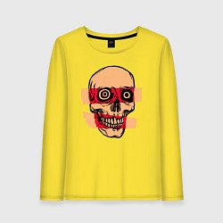 Женский лонгслив Череп рентген