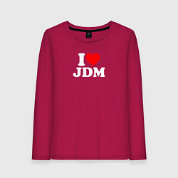 Лонгслив хлопковый женский I love JDM, цвет: маджента