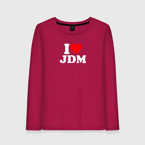 Женский лонгслив I love JDM / Маджента – фото 1