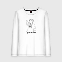 Лонгслив хлопковый женский BTS Dynamite J-Hope, цвет: белый