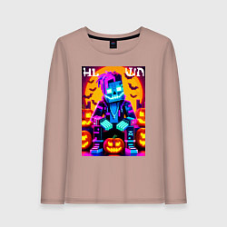 Женский лонгслив Прикольный чувак - Майнкрафт и хэллоуин