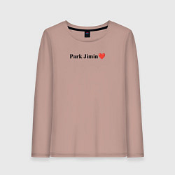 Лонгслив хлопковый женский BTS Park Jimin, цвет: пыльно-розовый