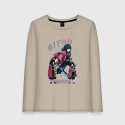 Женский лонгслив Клинок рассекающий демонов Giyu Tomioka