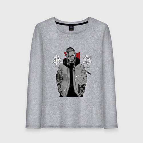 Женский лонгслив Токийские мстители Рюгуджи Дракен / Меланж – фото 1