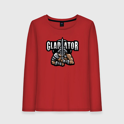 Женский лонгслив Гладиатор с мечом / Красный – фото 1
