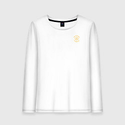 Лонгслив хлопковый женский Мы русские с нами Бог Ника желтая с Николаем 2 для, цвет: белый