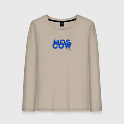 Лонгслив хлопковый женский From moscow by piralka, цвет: миндальный