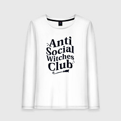 Женский лонгслив Anti social witches club