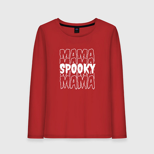 Женский лонгслив Spooky mom / Красный – фото 1