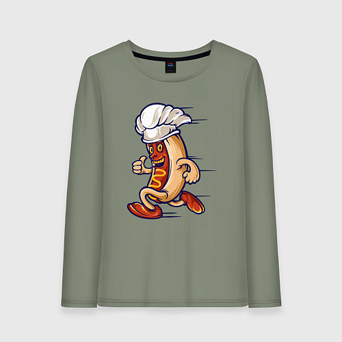 Женский лонгслив Повар хот-дог / Авокадо – фото 1