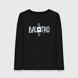 Лонгслив хлопковый женский Balatro logotype, цвет: черный