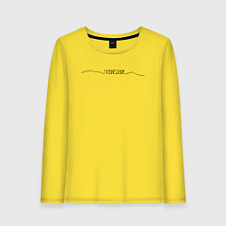 Лонгслив хлопковый женский Пятигорск горизонт, цвет: желтый