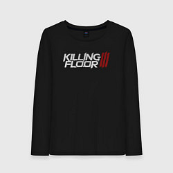 Лонгслив хлопковый женский Killing floor 3 logo, цвет: черный