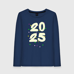 Женский лонгслив 2025 с разноцветными крапинками